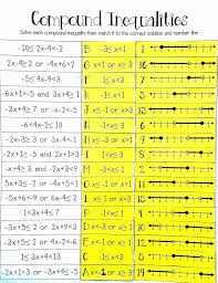 Solving Compound Inequalities Worksheet New Pound Inequalities Card Match Activity Compound Inequalities Maths Algebra Teaching Algebra