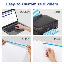 Customizable table of contents page is laser and inkjet compatible. Amazon Com Avery 8 Tab Extra Wide Binder Dividers Easy Print Apply Clear Label Strip Index Maker White 5 Sets 11440 Binder Index Dividers Office Products