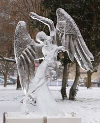 If You Re A Whovian This Is Doubly Creepy Living Ice Weeping Angel Snow Ice Sculpture Snowsculpture Icesc Ice Sculptures Sand Sculptures Sculptures