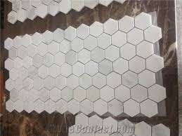 Natural coloring and veining means that no two pieces will be identical, and you can both customize the look as well as make a statement that no one else can match. Bianco Carrara Marble Hexagon Mosaic Tiles Carrara White Marble Mosaic Tiles Mosaic Decorative From China Stonecontact Com