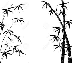 Black And White Bamboo Tree Wall Painting Images For Bamboo Leaves Silhouette Bamboo Tree Bamboo Image Bamboo