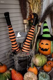 Hanging halloween decorations witches legs paper cut honeycomb party decorations. Diy Witch Legs Grandin Road Inspired The Navage Patch