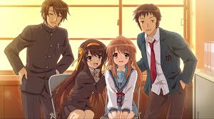 Claiming to be interested in only aliens, time travelers, and espers, haruhi. Wallpaper Anime Cartoon Comics Kyon The Melancholy Of Haruhi Suzumiya Suzumiya Haruhi Asahina Mikuru Koizumi Itsuki Screenshot Mangaka 1920x1080 Kejsirajbek 9305 Hd Wallpapers Wallhere