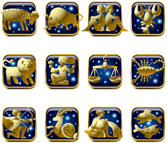 Blue And Gold Zodiac Signs Png Clipart Image Burclar