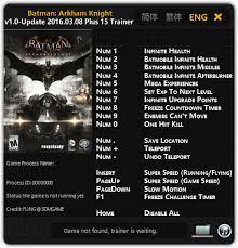 Get a true villain rank on all levels in the villain storyline. Batman Arkham Asylum Goty Cheat Table