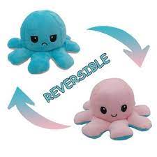 10cm Creative Cute Reversible Octopus Plush Toys Soft Animals Doll Stuffed Plushie Family Pendant For Baby Kids Octopus Plush Octopus Stuffed Animal Cute Plush