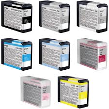 Epson Ultrachrome K3 Photo Black 8 Cartridge Ink Set For Stylus Pro 3880 Printer 80 Ml