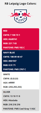 We did not find results for: Rb Leipzig Team Colors Hex Rgb Cmyk Pantone Color Codes Of Sports Teams
