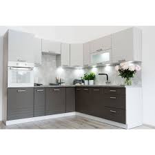 Vous souhaitez aménager correctement votre cuisine, qu'il s'agisse d'une cuisine ouverte ou fermée, petite ou grande, en longueur. Cuisine Complete Ortelia 2 40m Gris Clair Mat Gris Fonce Mat Bobochic