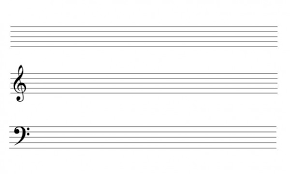 Notenpapier violin/bassschlüssel (klavier) 5 doppelsysteme/blatt (für größere notenschrift). Notenpapier Musik Fur Kinder