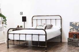 burford rustic antiqued victorian hospital style metal bed frame double king size black metal bed white metal bed king bed frame