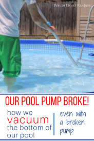 Yes, you can keep a pool sanitized and clean enough to safely swim in without using chemicals. How To Clean An Intex Pool With A Broken Pump Porch Light Reading