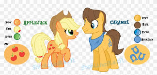 Favorite add to my little pony winter applejack alilycrochet. Mlp Applejack And Caramel By Mlp Applejack Family Mlp Applejack And Caramel Kids Free Transparent Png Clipart Images Download
