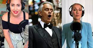 Watch Andrea Bocelli Celine Dion Lady Gaga S Stirring The Prayer The Star