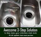 How to clean stainless steel sink