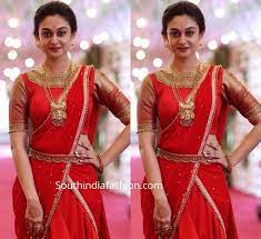 Bear in mind your complexion and body shape before deciding upon. Aishwarya Arjun S Wedding Guest Look South India Fashion