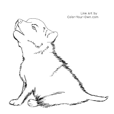 Coloringanddrawings.com provides you with the opportunity to color or print your dog wolf drawing online for free. Wolf Puppy Coloring Page
