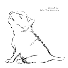 Show your kids a fun way to learn the abcs with alphabet printables they can color. Wolf Puppy Coloring Page