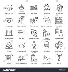 Choose from 1600+ fire icon graphic resources and download in the form of png, eps, ai or psd. Firefighting Safety Equipment Flat Line Icons Firefighter Fire Engine Extinguisher Smoke Detector House Danger Sign Line Icon Firefighter Safety Equipment