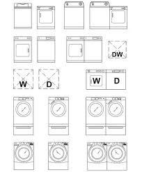 Archblocks Autocad Washer Dryer Block Symbols Floor Plan Symbols Interior Design Drawings Autocad