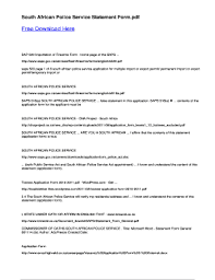 Contacting the police to make a statement when police are investigating a crime, they will record to help you create a great objective for your police officer resume, here are 21 examples you can. Police Statement Example South Africa Fill Online Printable Fillable Blank Pdffiller