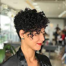 Blonde pixie with curly bangs. Short Curly Pixie Haircuts Curly Pixie Haircuts Curly Pixie Hairstyles Curly Hair Styles