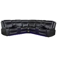 M&w 5 piece outdoor dining set, pe wicker rattan patio furniture, 4 cushioned chairs and 1 square table with tempered glass top for garden, backyard, porch, balcony, lawn, poolside. Steve Silver Levin Casual Power Reclining Sectional With Built In Lighting Wayside Furniture Reclining Sectional Sofas