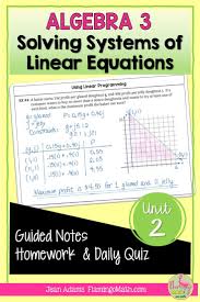 Solving Systems Of Linear Equations In 2020 Linear Programming Math Lessons Linear Equations