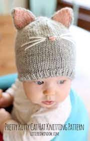 Pretty Kitty Cat Hat Free Knitting Pattern Littleredwindow Com By Cecile Baby Hat Knitting Pattern Baby Knitting Patterns Cat Hat Pattern