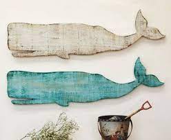 My take on the classic whale poster! Wood Wall Whales Whale Decor Wooden Whale Beach Wall Decor