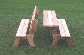 Folding Picnic Table Plan Folding Bench Plan Combo Picnic Etsy In 2020 Picnic Table Bench Picnic Table Plans Folding Picnic Table
