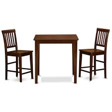 Constructed from steel wire, this display stand has a small footprint and will not occupy a large amount of tabletop space. 3 Pc Pub Table Set Counter Height Table And 2 Kitchen Chairs