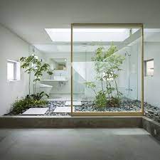 Zen Interior Garden Japanese Bathroom Design Indoor Garden Rooms Courtyard Design