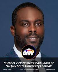 BRAKING: Former NFL star @mikevick has been announced as the new head coach  of Norfolk State University's football program. This marks Vick's first  coaching role after a legendary playing career and work