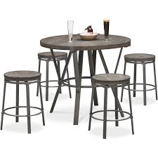 Stratton Counter Height Table And 4 Stools Value City Furniture And Mattresses Counter Height Table American Signature Furniture Value City Furniture