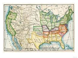 It ended the scourge of slavery while boosting the relative economic power of the north over the south. U S Map Showing Seceeding States By Date American Civil War C 1861 Giclee Print Art Com