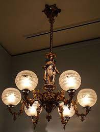 6 Arm Cornelius Gasolier Victorian Lighting Victorian Chandelier Victorian Light Fixtures