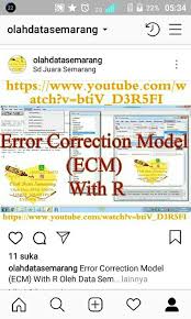 Error Correction Model Ecm With R Oleh Data Semarang Wa 085227746673 Melayani Jasa Olah Data Software Spss Eviews Amos Lisrel S Semarang Statistika Juara