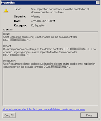 Server 2008 R2 Active Directory Best Practices Analyzer Error Strict Replication Consistency Is Not Enabled On The Domain Controller Fqdn Solved Welcome Vspbreda