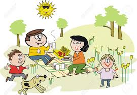 Vector illustration of people having a rest on a picnic in nature. Happy Family Picnic Cartoon Royalty Free Cliparts Vectors And Stock Illustration Image 7160588