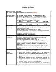 Percocet Med Sheet Medication Sheet Medication Trade And Generic Name Safe Dose Range And Frequency Percocet Oxycodone And Acetaminophen High Course Hero