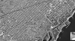 Aerial view barcelona illuminated from the montjuic hill at night, catalonia, spain. Aerial View Of Barcelona S Eixample Source Cartographic Institute Of Download Scientific Diagram