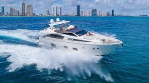 Couple Enjoying A Yacht Cruise In Miami Yacht Rental Boat Yacht