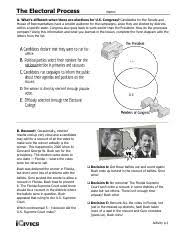 The class reads an article which explains the election process a bit more, including breaking down how primaries, caucuses. Electoralprocessworksheet Docx The Electoral Process When Is Election Day Type Your Answers In The Boxes Below Each Question That Question Is Not As Course Hero