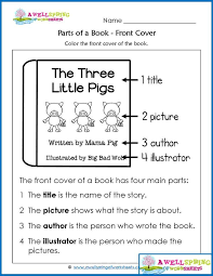 Parts of a book for kids. 65 Parts Of A Book Ideas Parts Of A Book Kindergarten Books Library Lessons