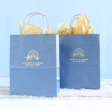 Blush and blue ohio welcome boxes. Personalized Wedding Gift Bags Beau Coup