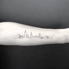 Luster for a fine grain pebble. Jack Poohvis Thanathammakoon On Instagram New York Skyline Skyline Inked Tattoo Blackwork Blackink Blackwo New York Tattoo Nyc Tattoo Ny Skyline Tattoo