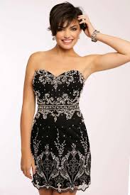 Black And Silver Short Prom Dress With Sweetheart Neck And Fitted Waistline Jovani Evening Dress Prom Dresses Jovani Homecoming Dresses 2015