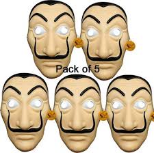Besides good quality brands, you'll also find plenty of discounts when you shop for money heist mask during big sales. Sage Square Money Heist La Casa De Papel The House Of Paper Salvador Dali Face Mask For Cosplay Party Theme Play Birthday Role Play Pack Of 5 Party Mask Price In India