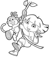 High quality free printable pdf coloring, drawing, painting pages and books for adults. Happy Dora And Boots Coloring Page Free Printable Coloring Pages For Kids